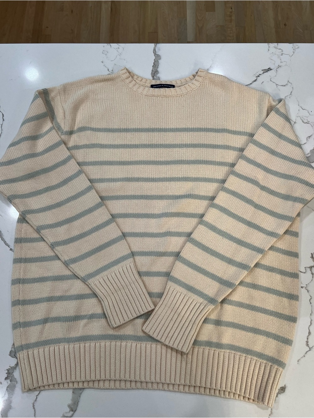 Brandy Melville Brianna crew neck knit sweater striped One SZ
